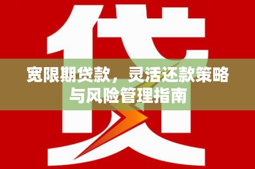 邵东宽限期贷款，灵活还款策略与风险管理指南