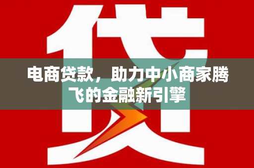 邵东电商贷款，助力中小商家腾飞的金融新引擎