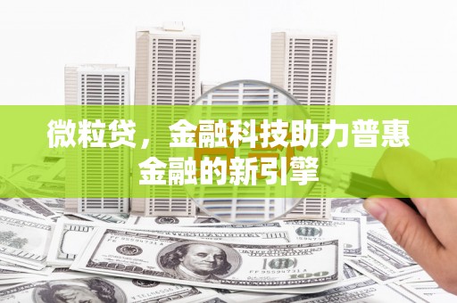 邵东微粒贷，金融科技助力普惠金融的新引擎