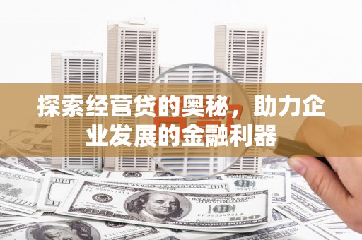邵东探索经营贷的奥秘，助力企业发展的金融利器