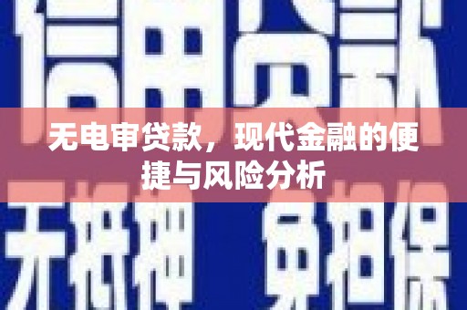 邵东无电审贷款，现代金融的便捷与风险分析