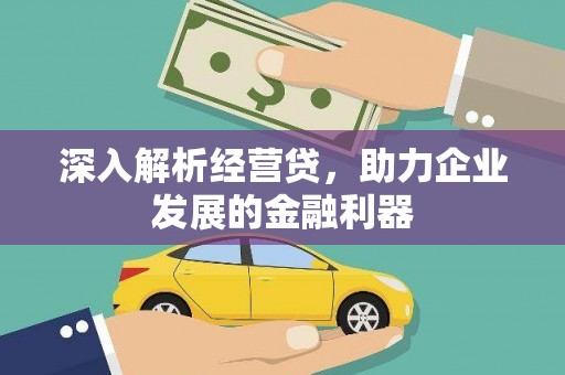 邵东深入解析经营贷，助力企业发展的金融利器