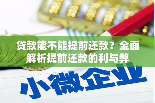 邵东贷款能不能提前还款？全面解析提前还款的利与弊