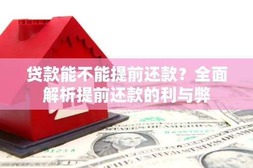 邵东贷款能不能提前还款？全面解析提前还款的利与弊