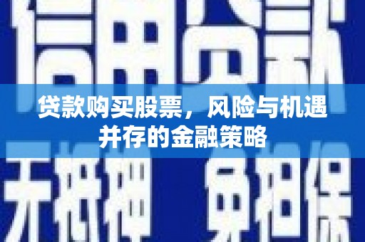 邵东贷款购买股票，风险与机遇并存的金融策略