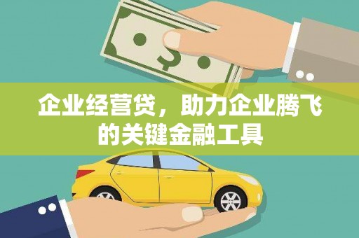 邵东企业经营贷，助力企业腾飞的关键金融工具