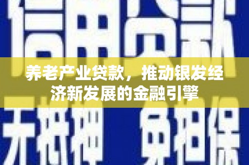 邵东养老产业贷款，推动银发经济新发展的金融引擎