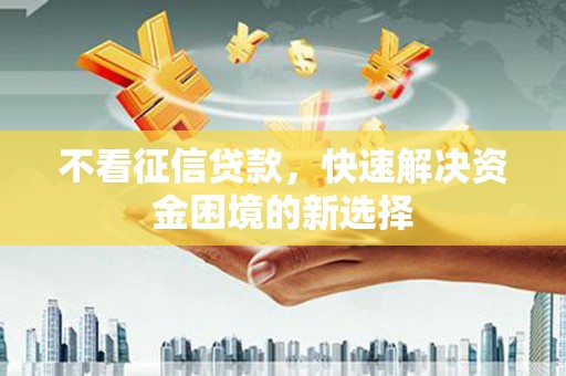 邵东不看征信贷款，快速解决资金困境的新选择