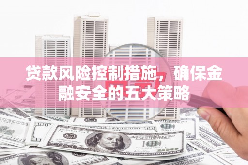 邵东贷款风险控制措施，确保金融安全的五大策略