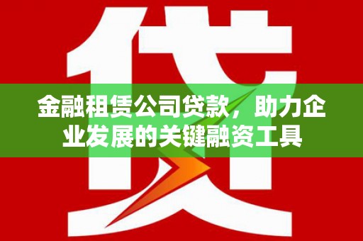 邵东金融租赁公司贷款，助力企业发展的关键融资工具