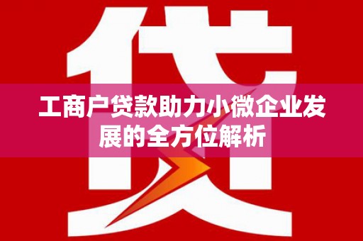邵东工商户贷款助力小微企业发展的全方位解析