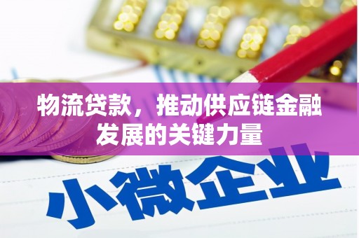 邵东物流贷款，推动供应链金融发展的关键力量