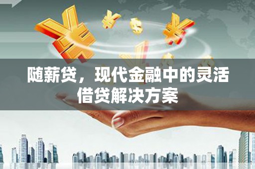 邵东随薪贷，现代金融中的灵活借贷解决方案