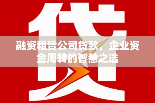 邵东融资租赁公司贷款，企业资金周转的智慧之选