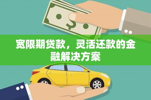 邵东宽限期贷款，灵活还款的金融解决方案