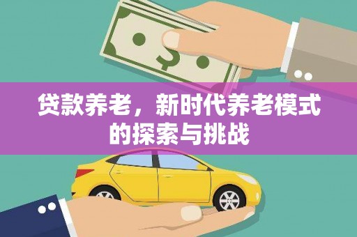 邵东贷款养老，新时代养老模式的探索与挑战