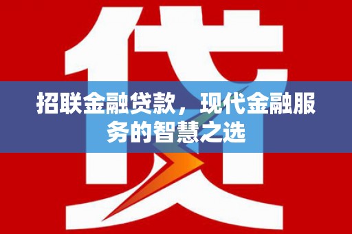 邵东招联金融贷款，现代金融服务的智慧之选