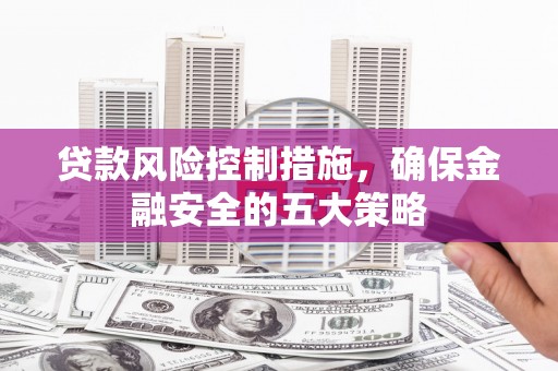 邵东贷款风险控制措施，确保金融安全的五大策略