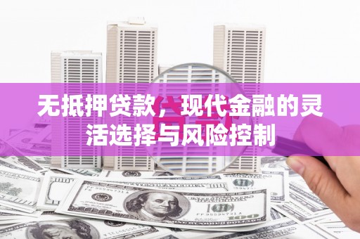 邵东无抵押贷款，现代金融的灵活选择与风险控制