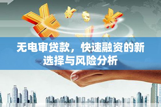 邵东无电审贷款，快速融资的新选择与风险分析
