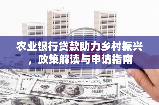 邵东农业银行贷款助力乡村振兴，政策解读与申请指南