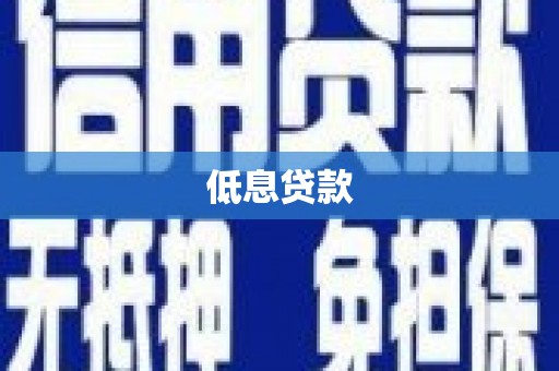 邵东低息贷款