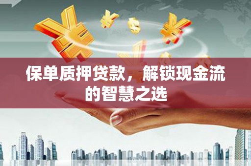 邵东保单质押贷款，解锁现金流的智慧之选