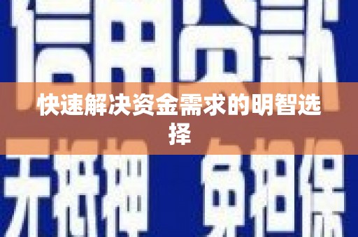 邵东快速解决资金需求的明智选择